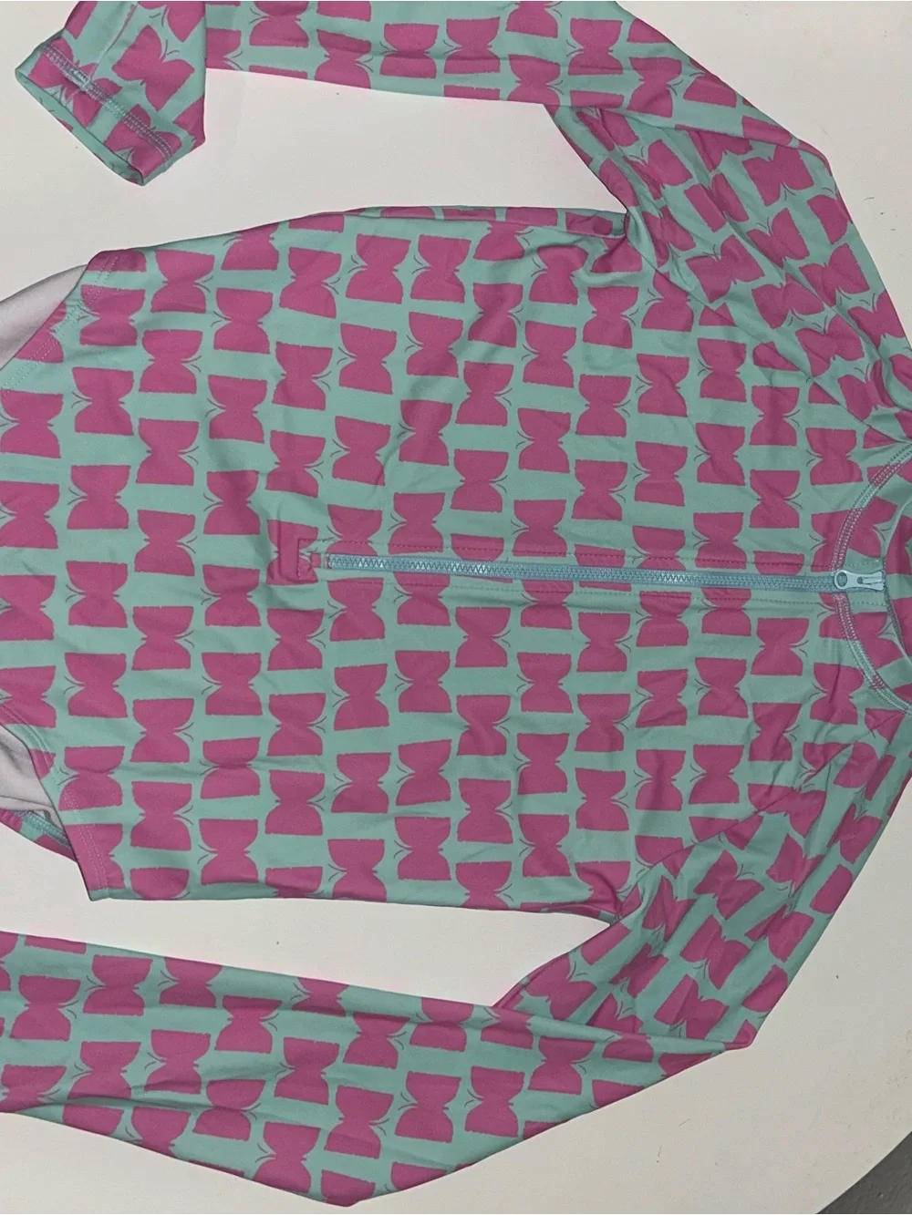 Hanna Andersson Pink and Aqua Kids One-Piece Swim Suit